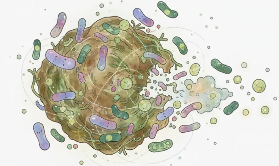 難溶性ミネラルを溶かし効率的吸収を促進イラスト