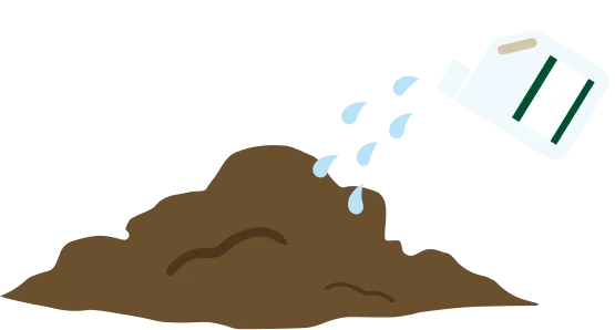 堆肥混ぜ込みのイラスト